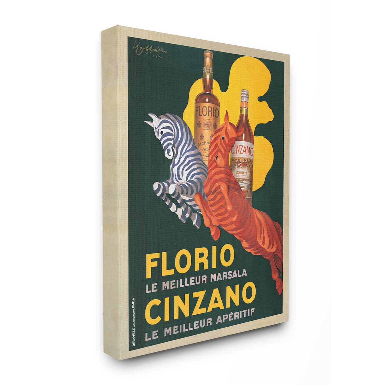 Stupell Industries Florio Cinzano Vintage Poster Canvas Wall Art